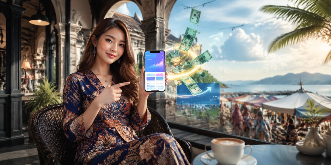 Setup guide for installing the 16personalities app featuring Malaysian batik design
